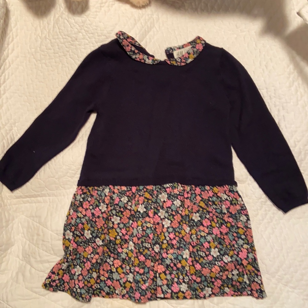 Navy and floral dress